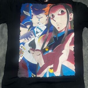 Black HxH Anime Graphic T-Shirt.